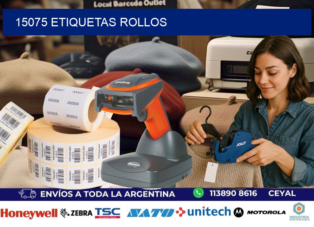 15075 etiquetas rollos