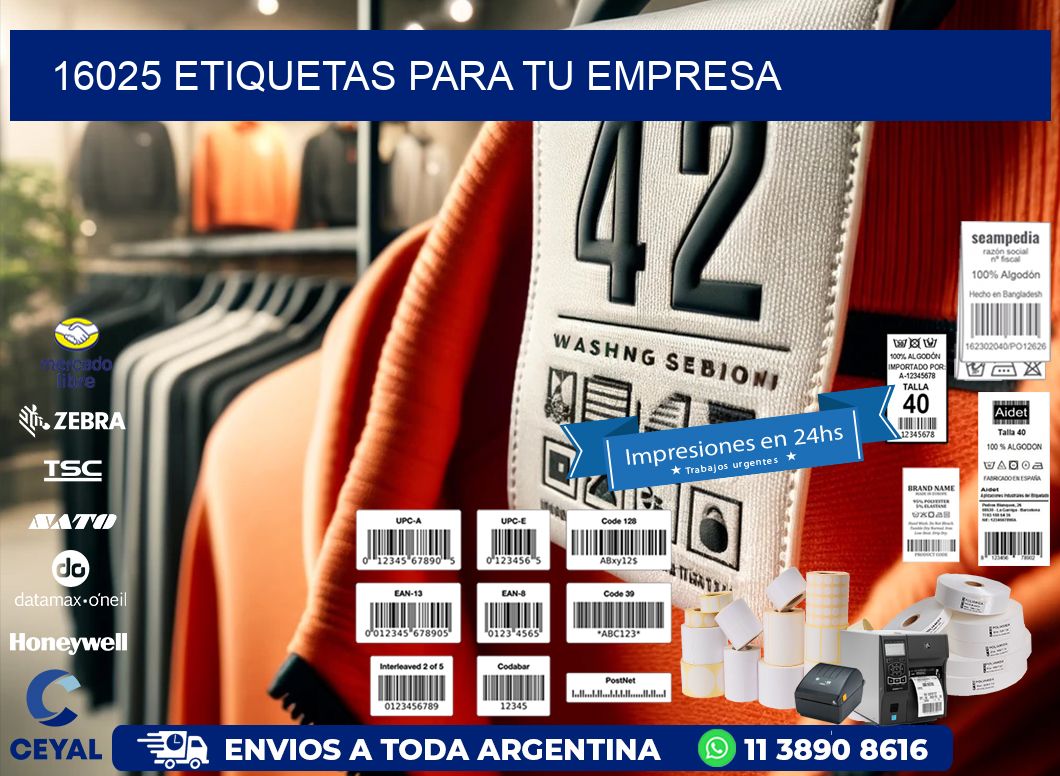 16025 etiquetas para tu empresa
