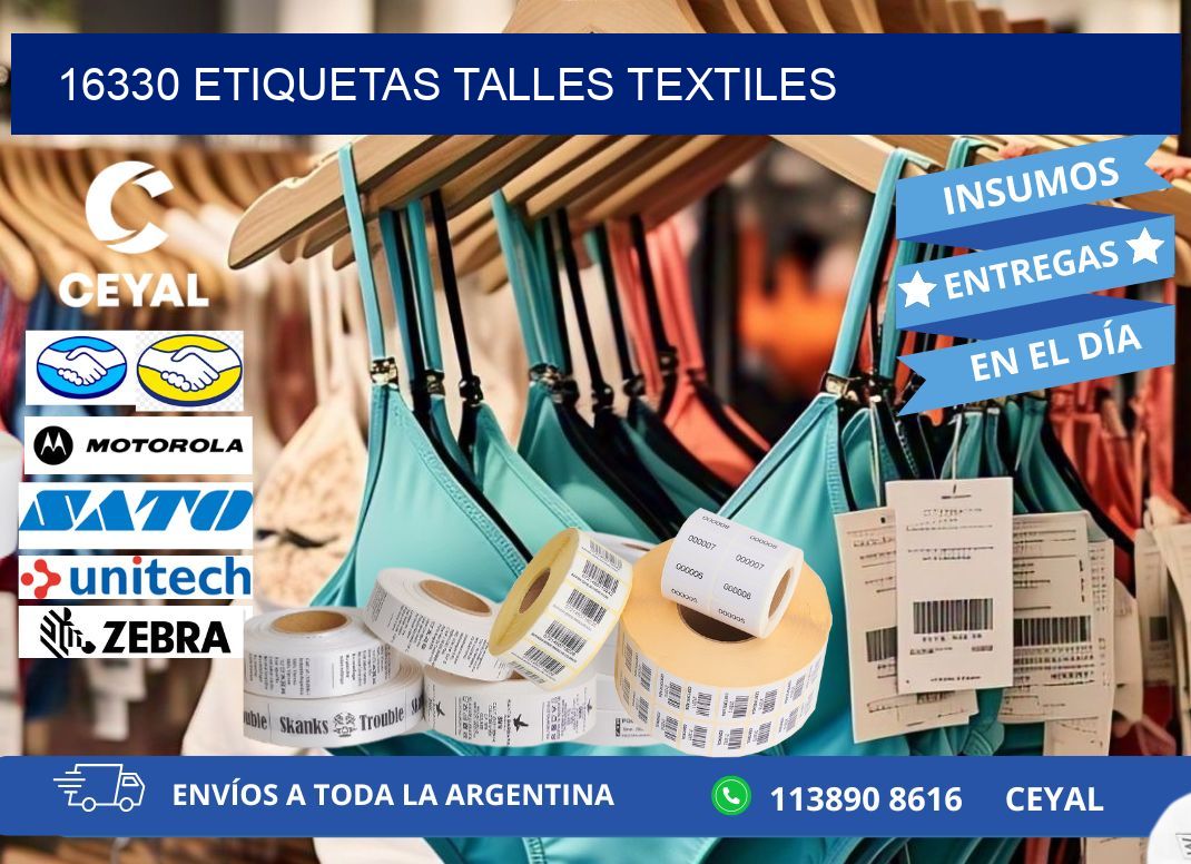 16330 ETIQUETAS TALLES TEXTILES