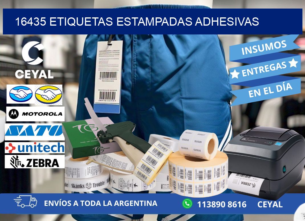 16435 etiquetas estampadas adhesivas