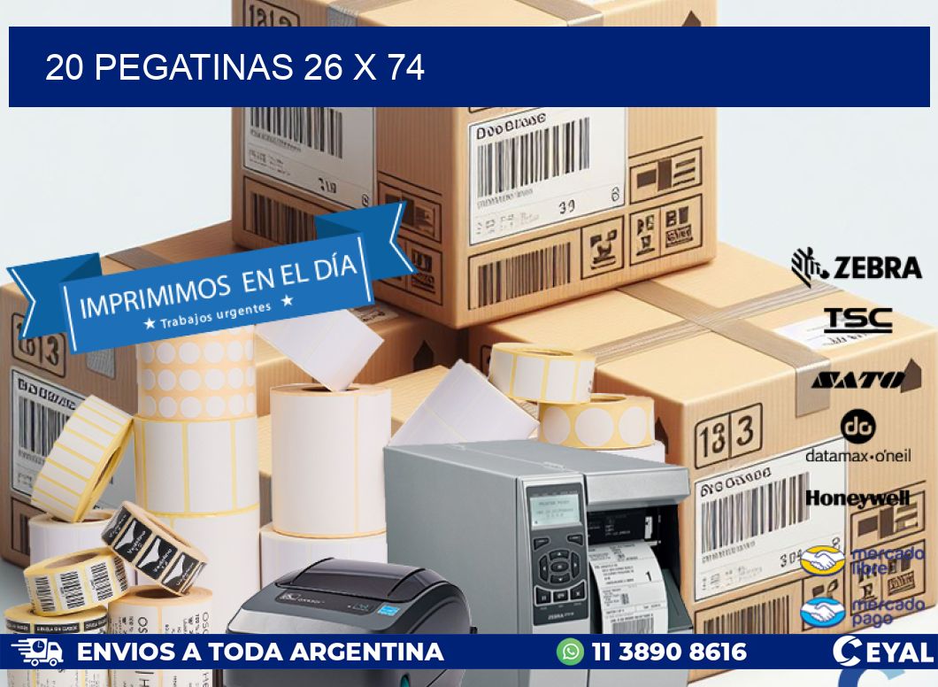 20 PEGATINAS 26 x 74