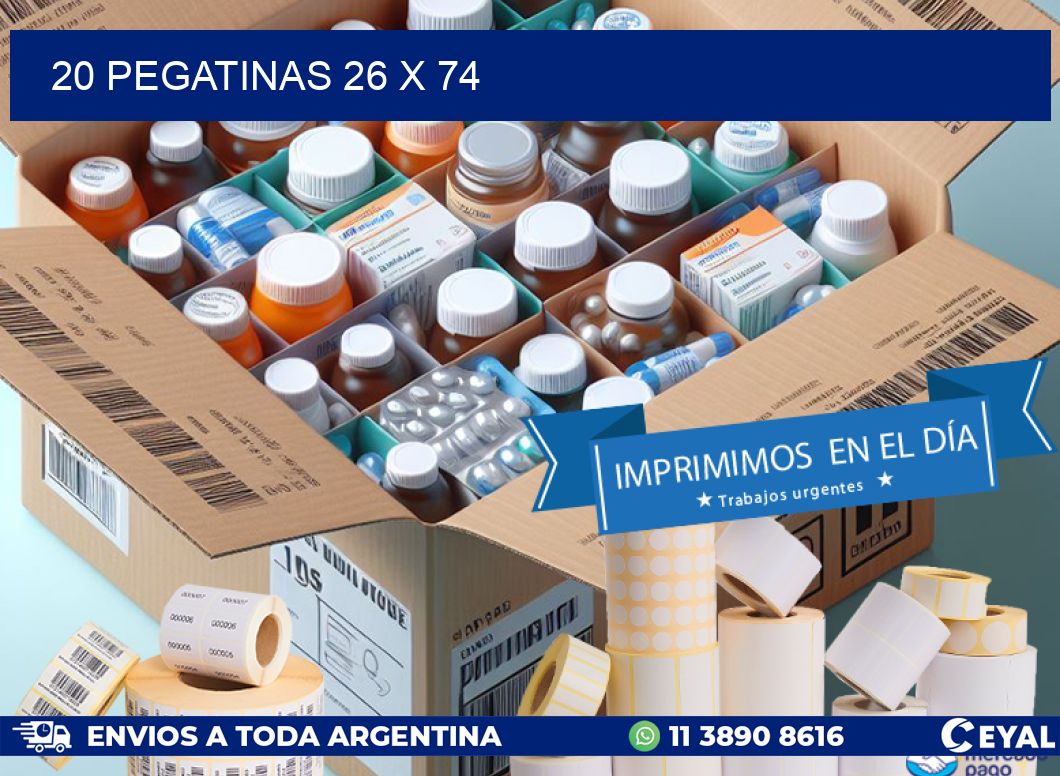 20 PEGATINAS 26 x 74