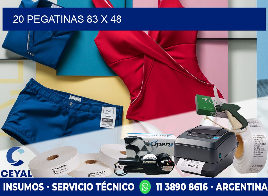 20 PEGATINAS 83 x 48