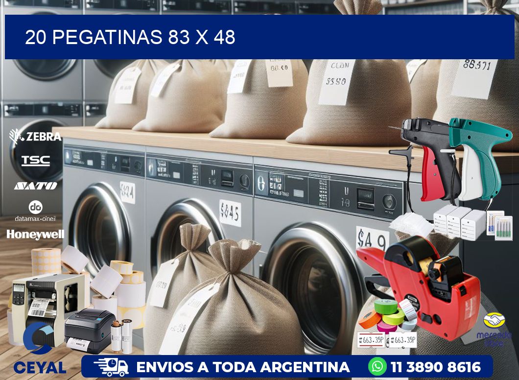 20 PEGATINAS 83 x 48