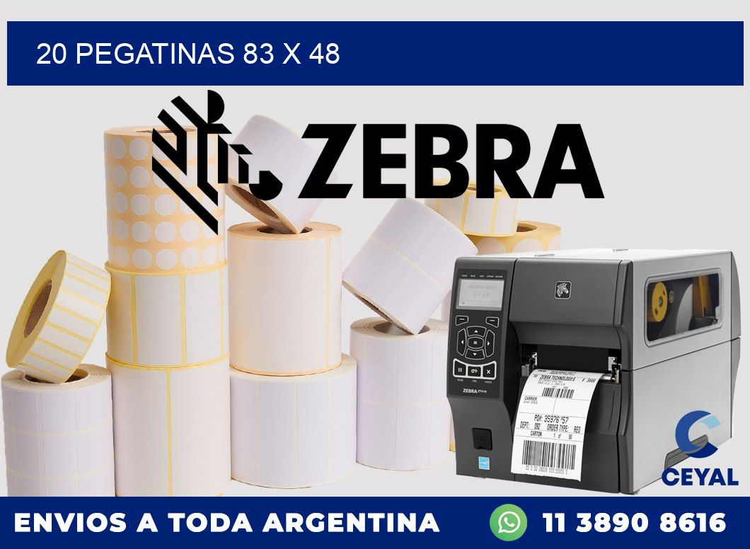 20 PEGATINAS 83 x 48