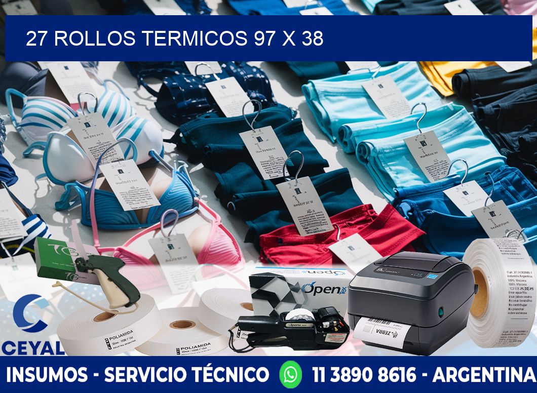 27 ROLLOS TERMICOS 97 x 38