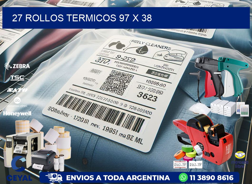 27 ROLLOS TERMICOS 97 x 38