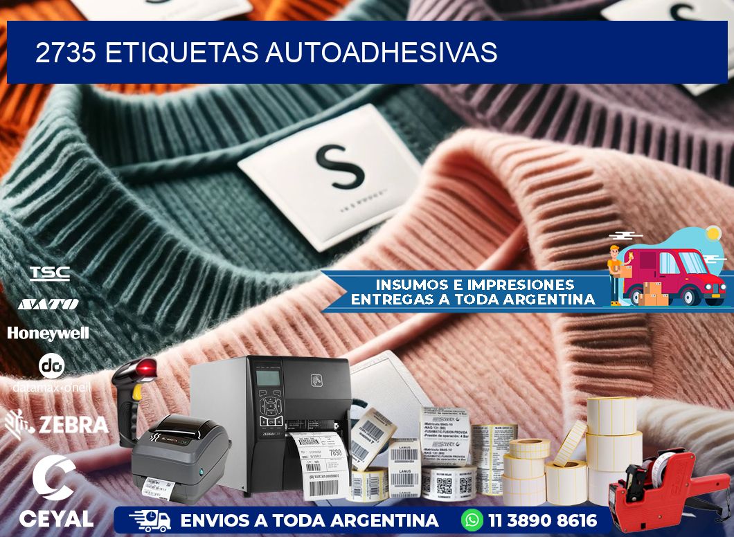 2735 etiquetas autoadhesivas