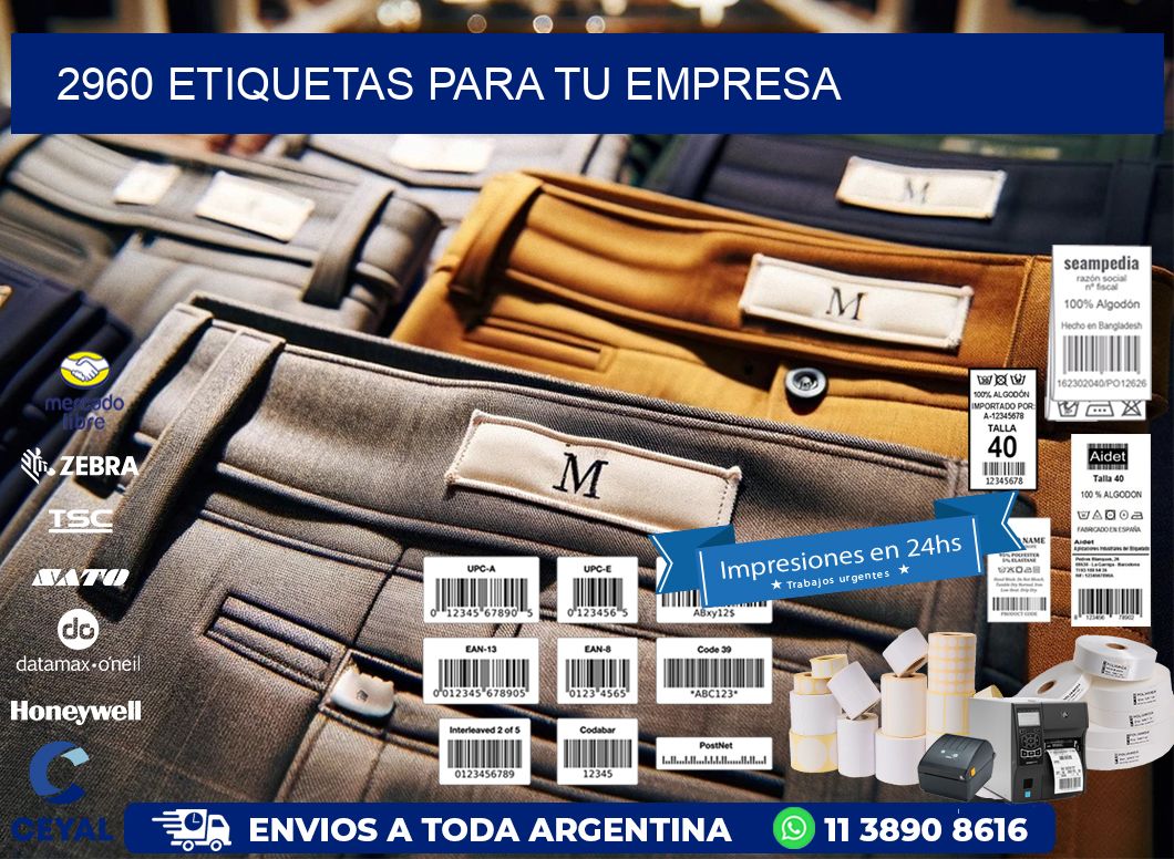 2960 etiquetas para tu empresa