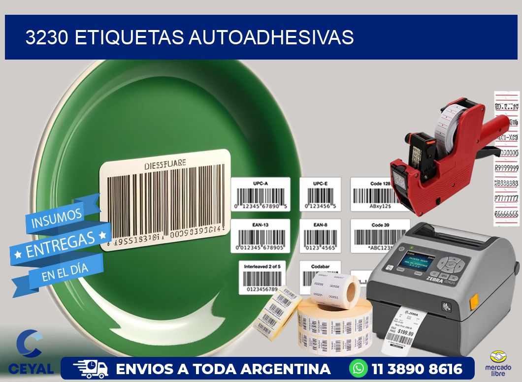 3230 etiquetas autoadhesivas