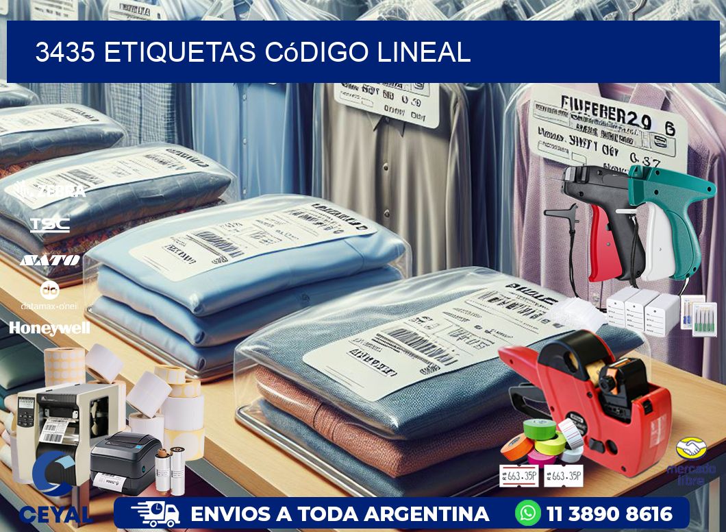 3435 Etiquetas código lineal