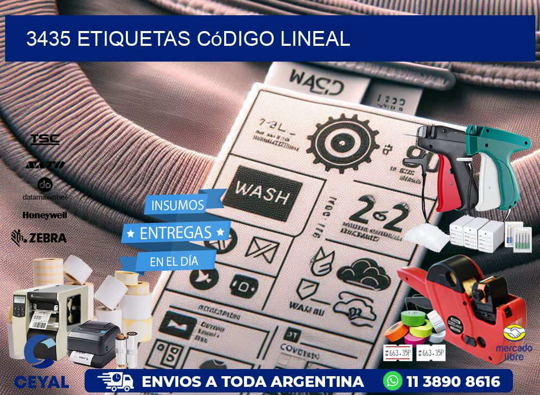 3435 Etiquetas código lineal