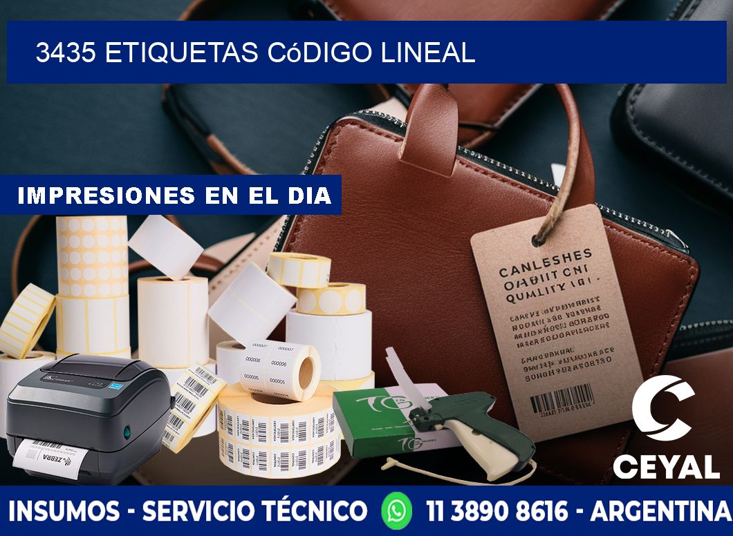3435 Etiquetas código lineal