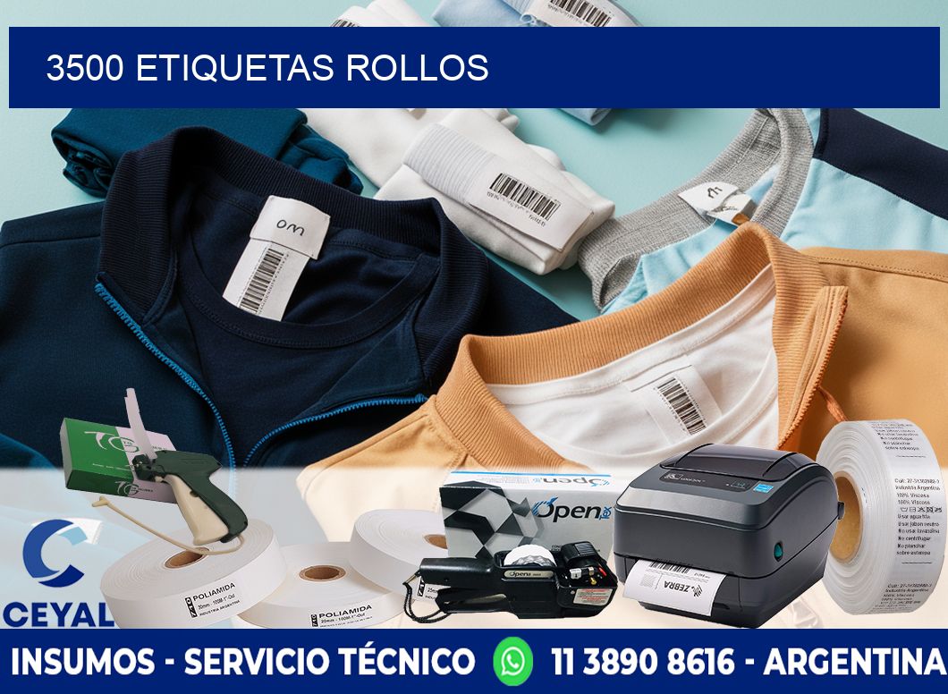 3500 etiquetas rollos