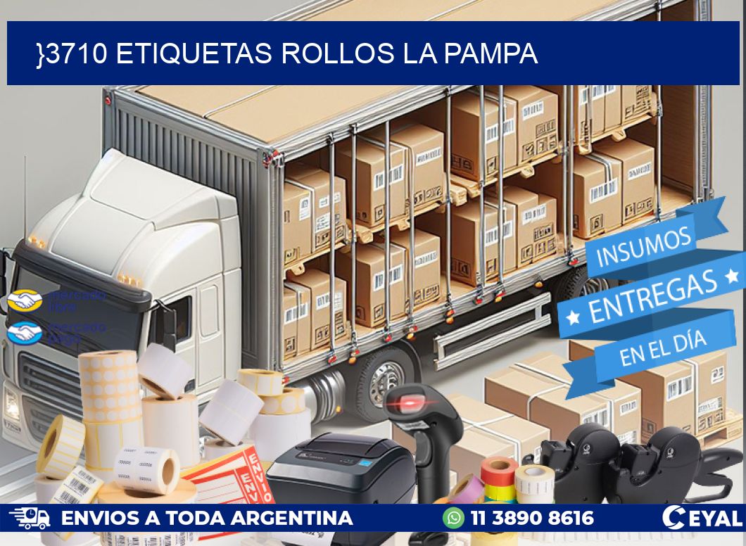 }3710 etiquetas rollos LA PAMPA