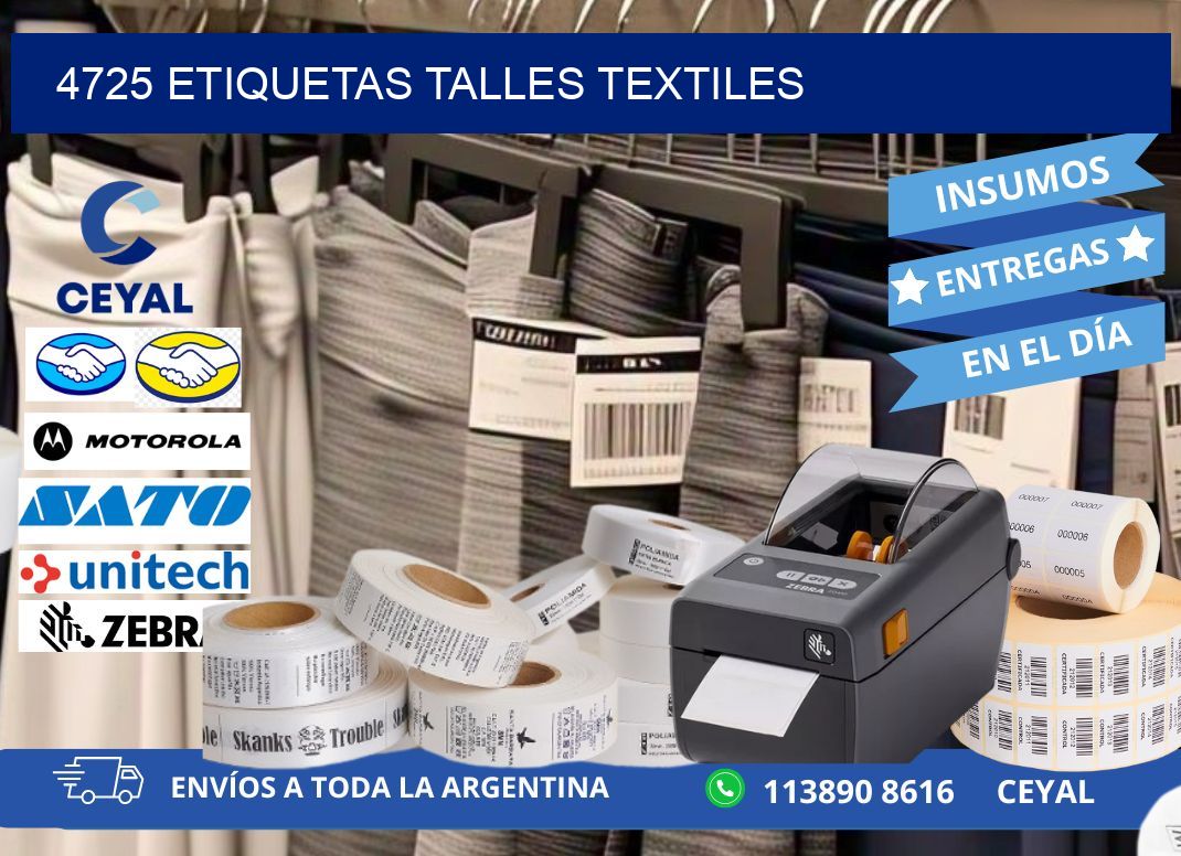 4725 ETIQUETAS TALLES TEXTILES