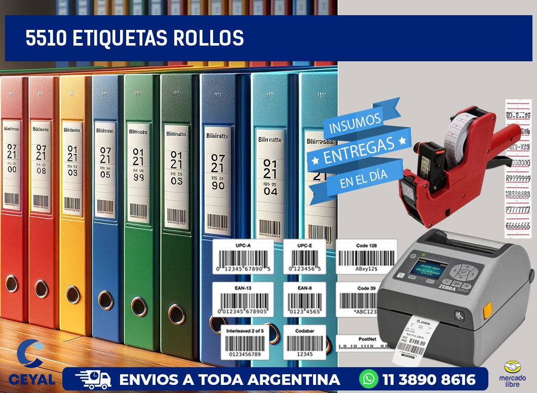 5510 etiquetas rollos