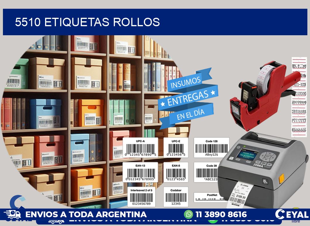 5510 etiquetas rollos