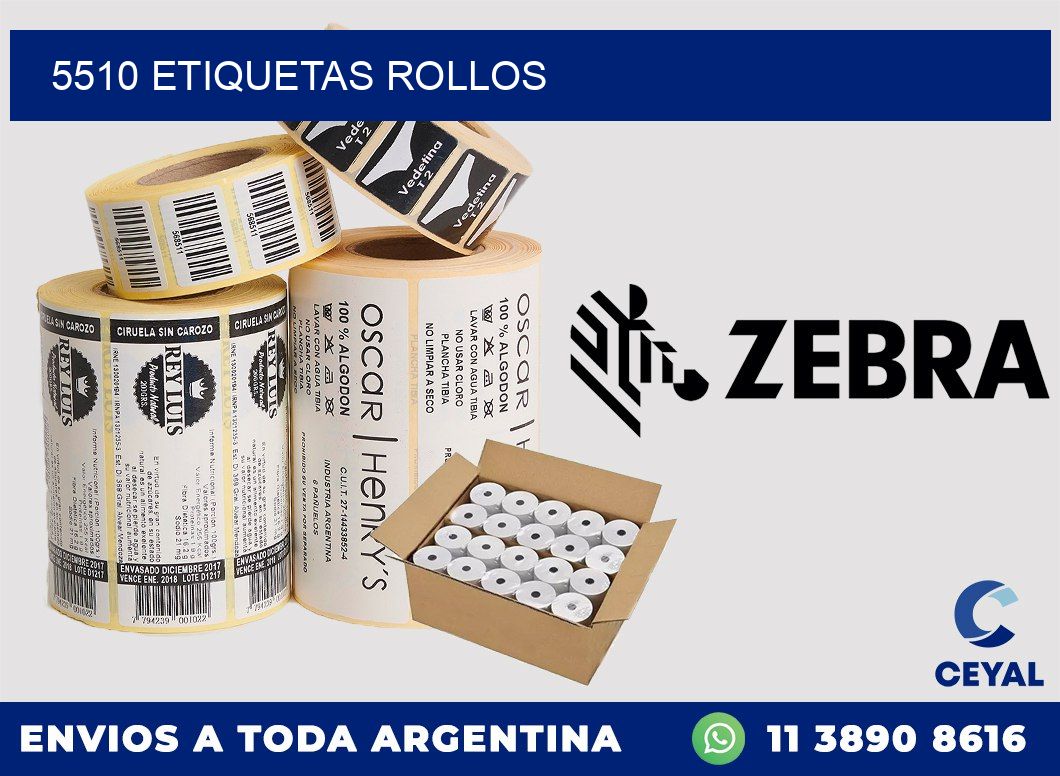 5510 etiquetas rollos