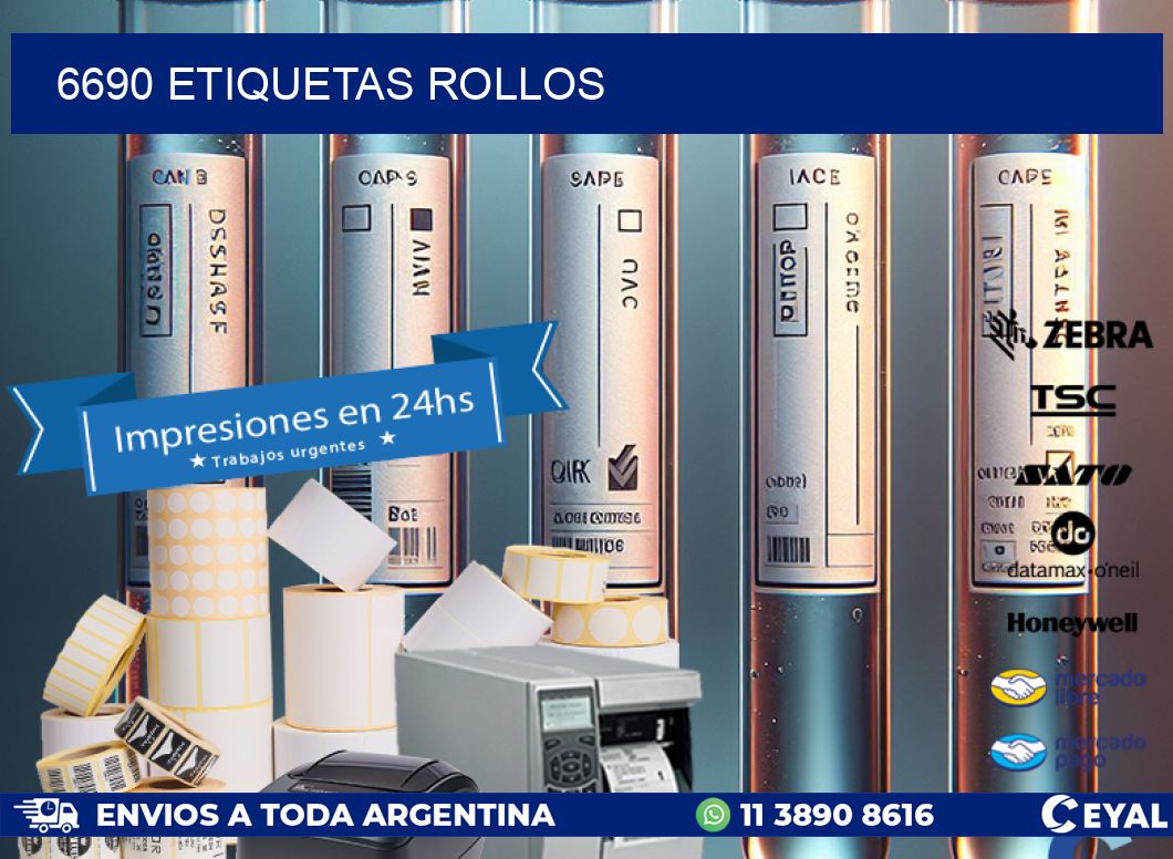 6690 etiquetas rollos