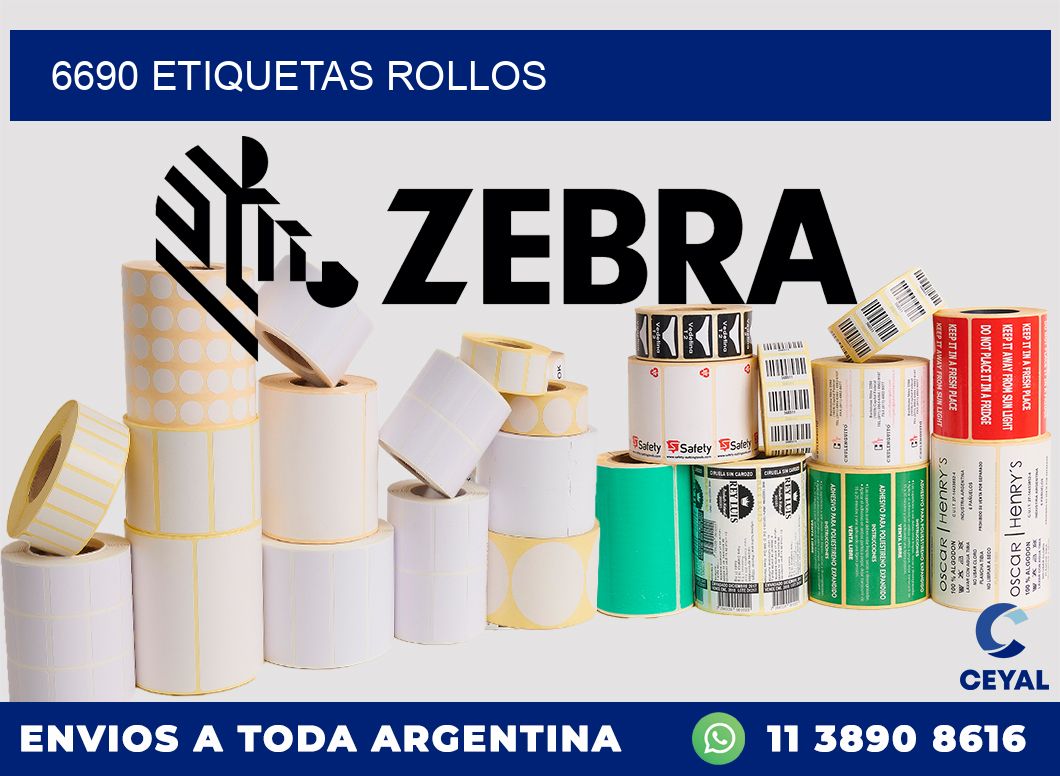 6690 etiquetas rollos