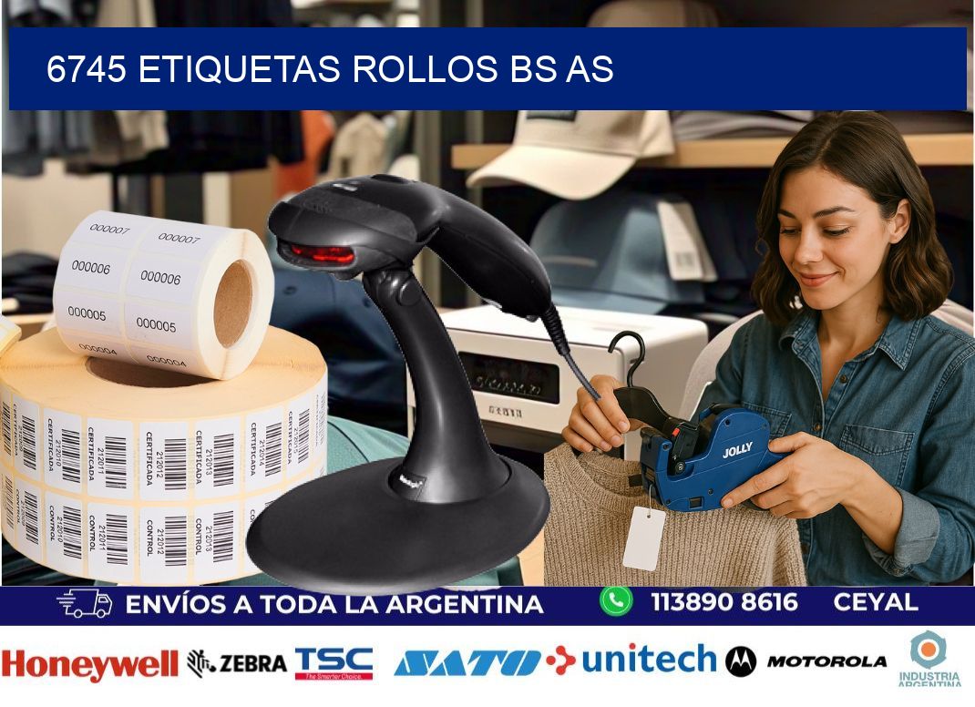 6745 etiquetas rollos BS AS