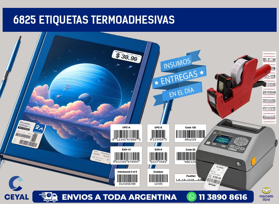 6825 etiquetas termoadhesivas
