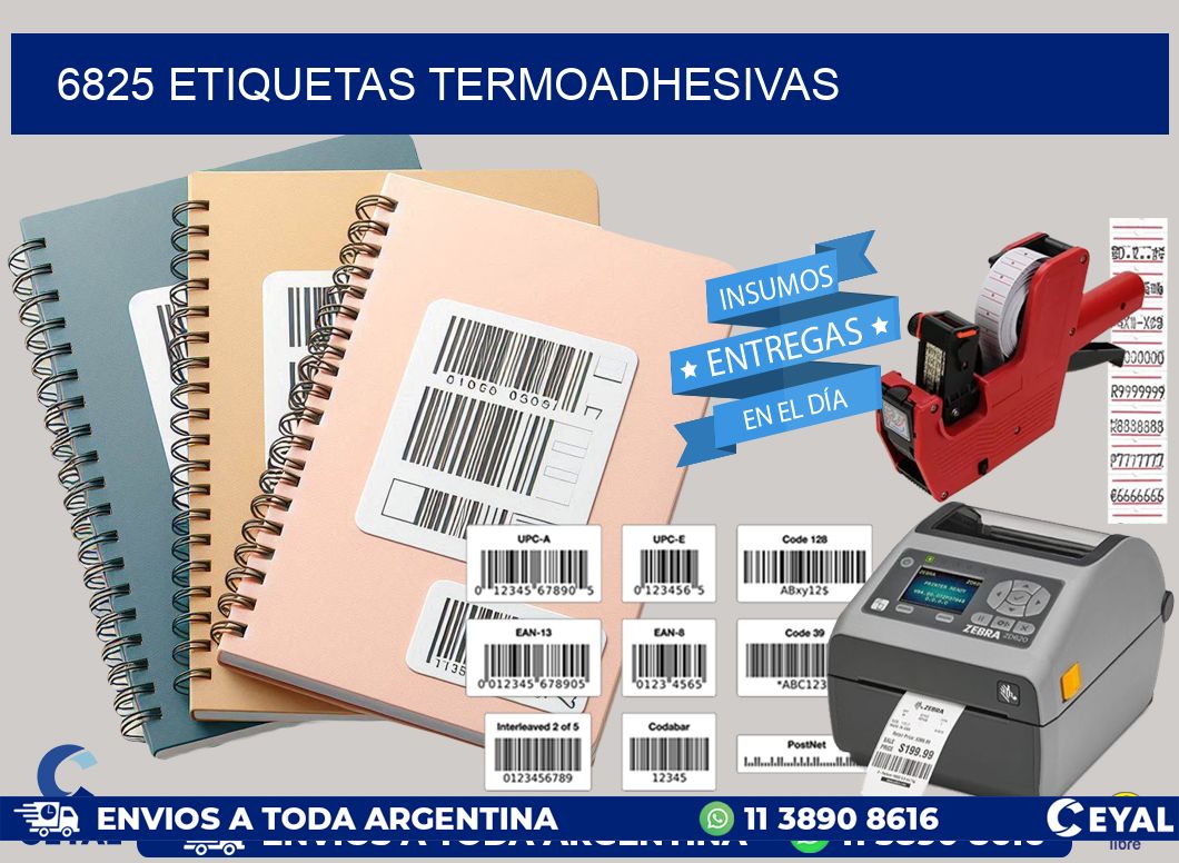6825 etiquetas termoadhesivas