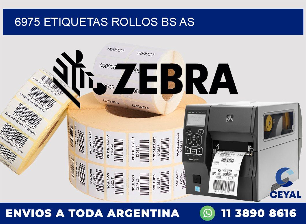 6975 etiquetas rollos BS AS