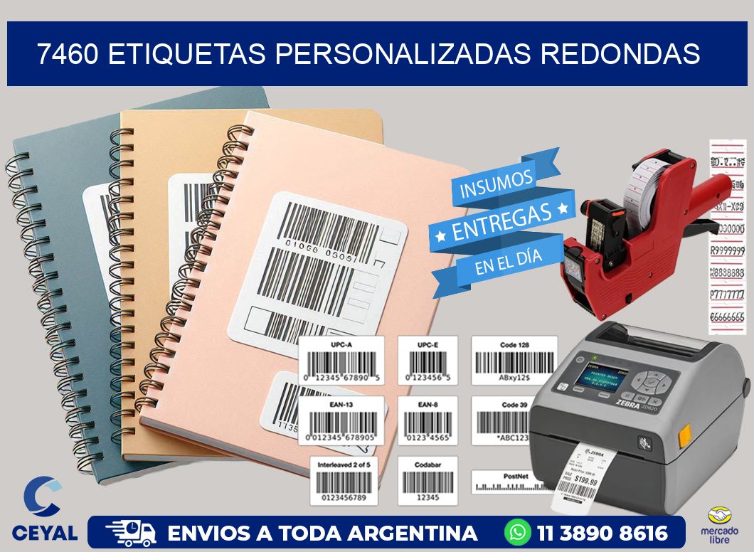 7460 Etiquetas personalizadas redondas
