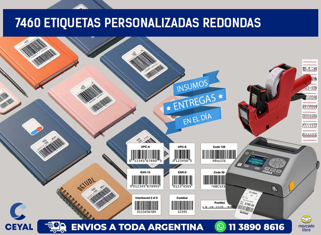 7460 Etiquetas personalizadas redondas