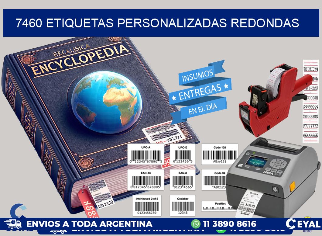 7460 Etiquetas personalizadas redondas