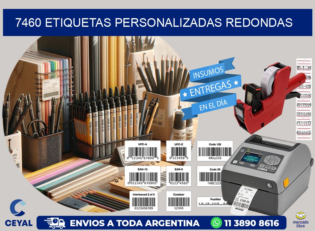 7460 Etiquetas personalizadas redondas