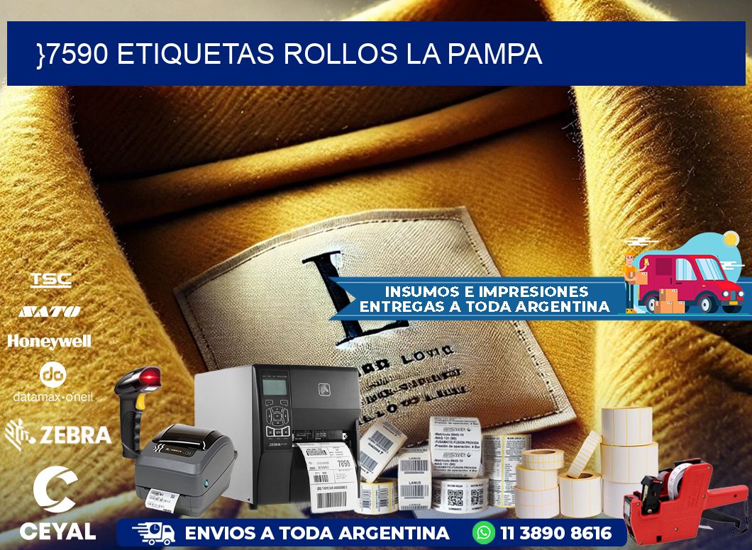 }7590 etiquetas rollos LA PAMPA