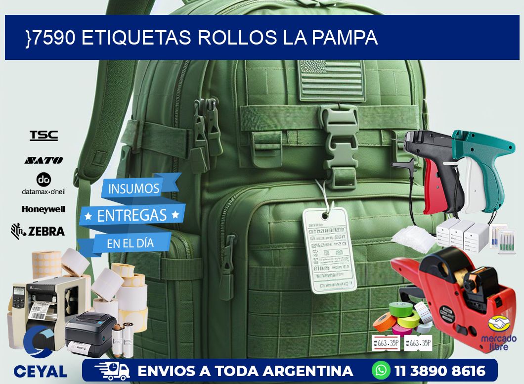 }7590 etiquetas rollos LA PAMPA
