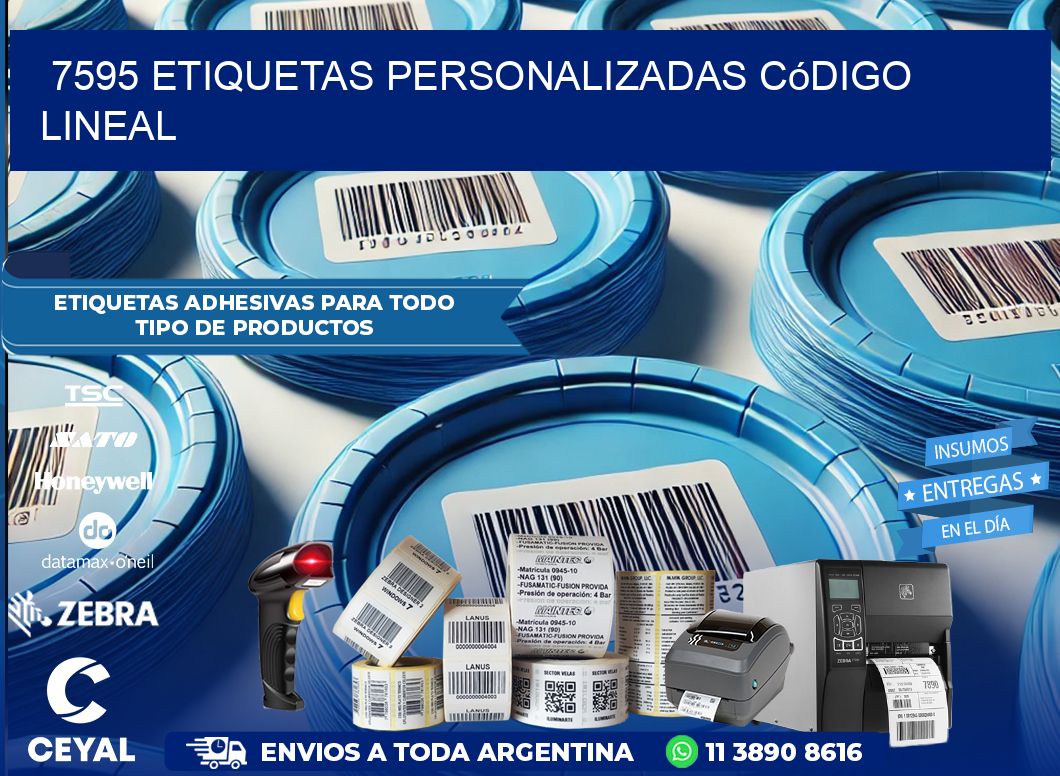 7595 Etiquetas personalizadas código lineal