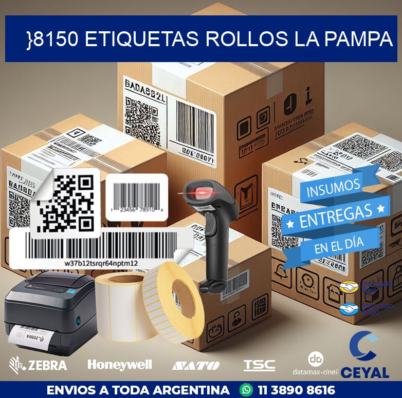 }8150 etiquetas rollos LA PAMPA