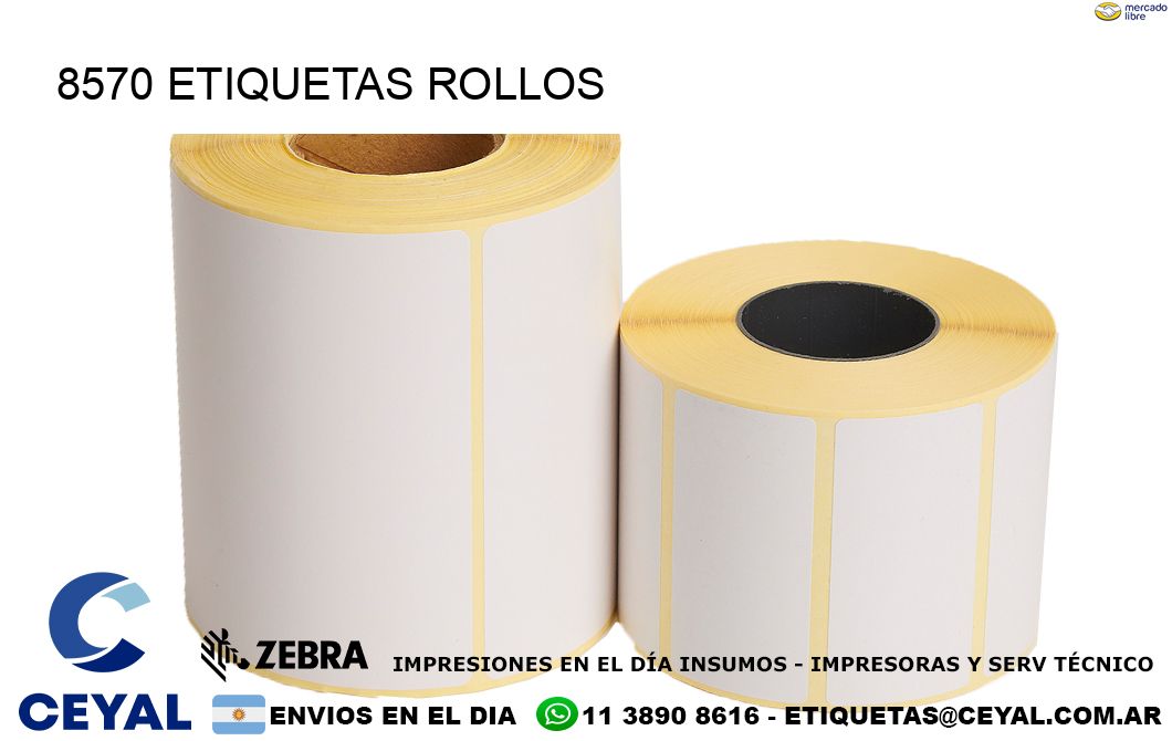 8570 etiquetas rollos