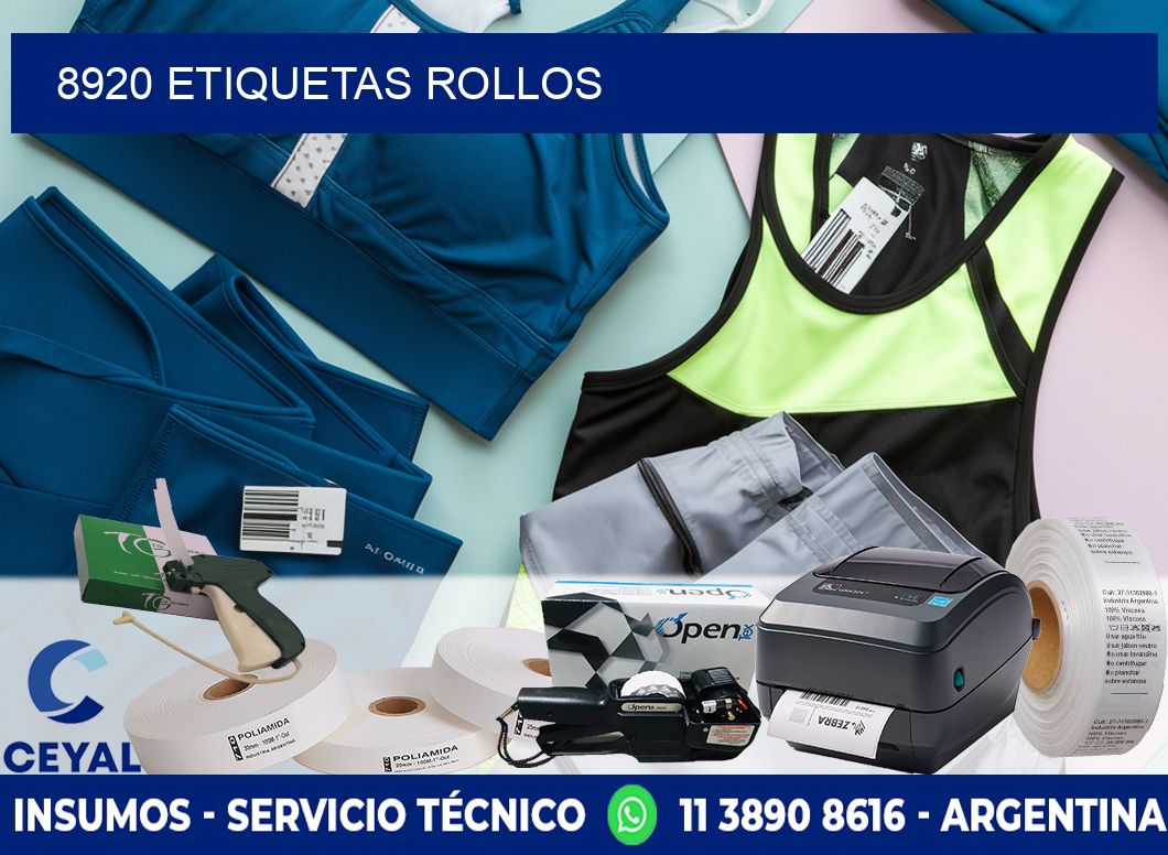 8920 etiquetas rollos