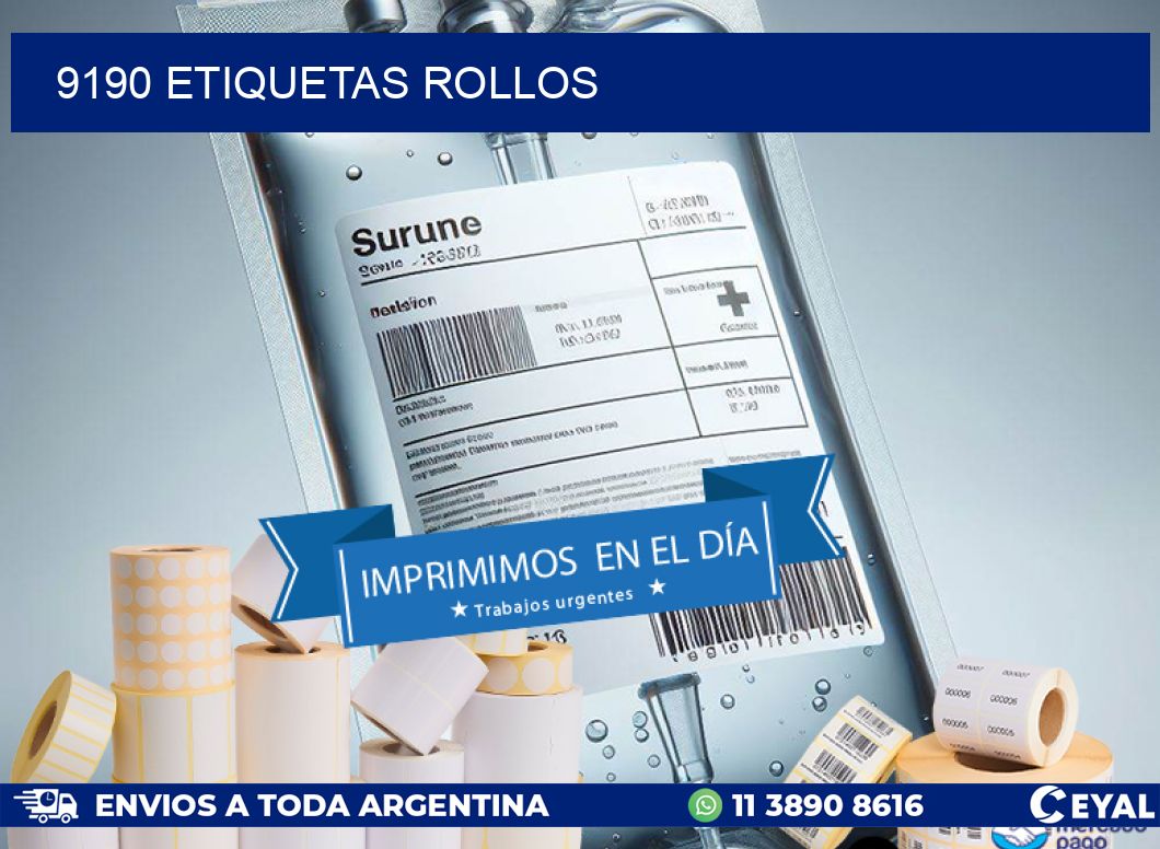 9190 etiquetas rollos