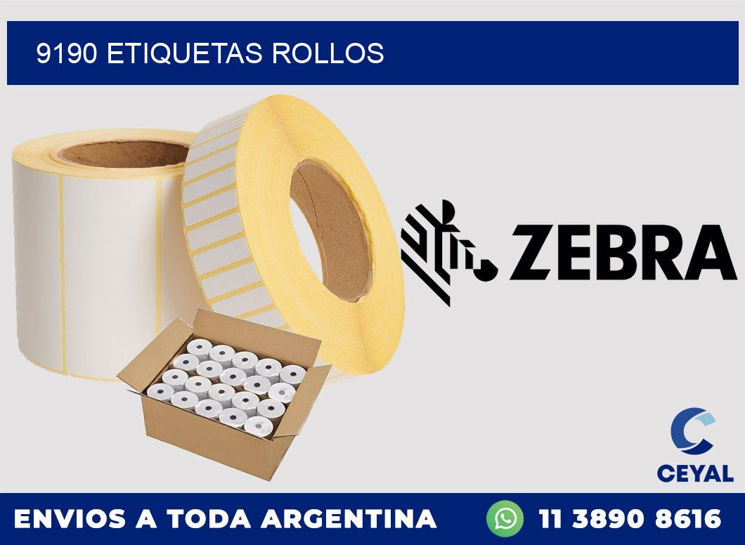 9190 etiquetas rollos
