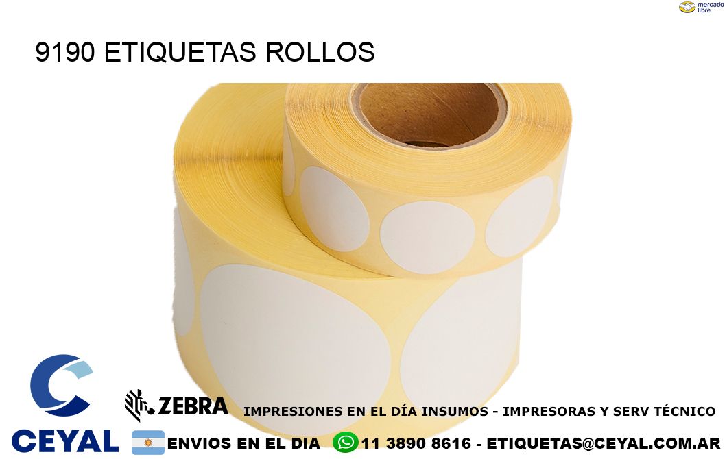 9190 etiquetas rollos
