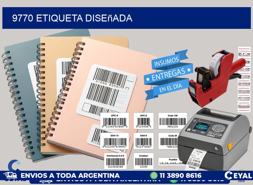 9770 etiqueta diseñada