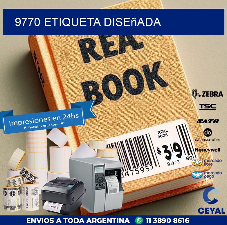 9770 etiqueta diseñada