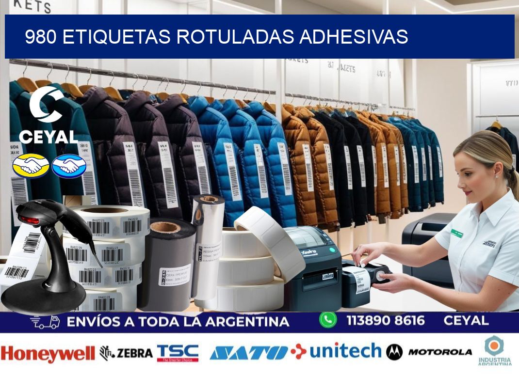 980 etiquetas rotuladas adhesivas