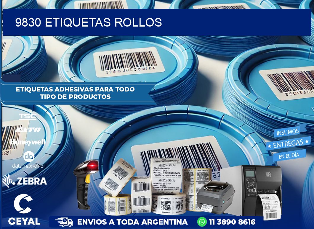9830 etiquetas rollos