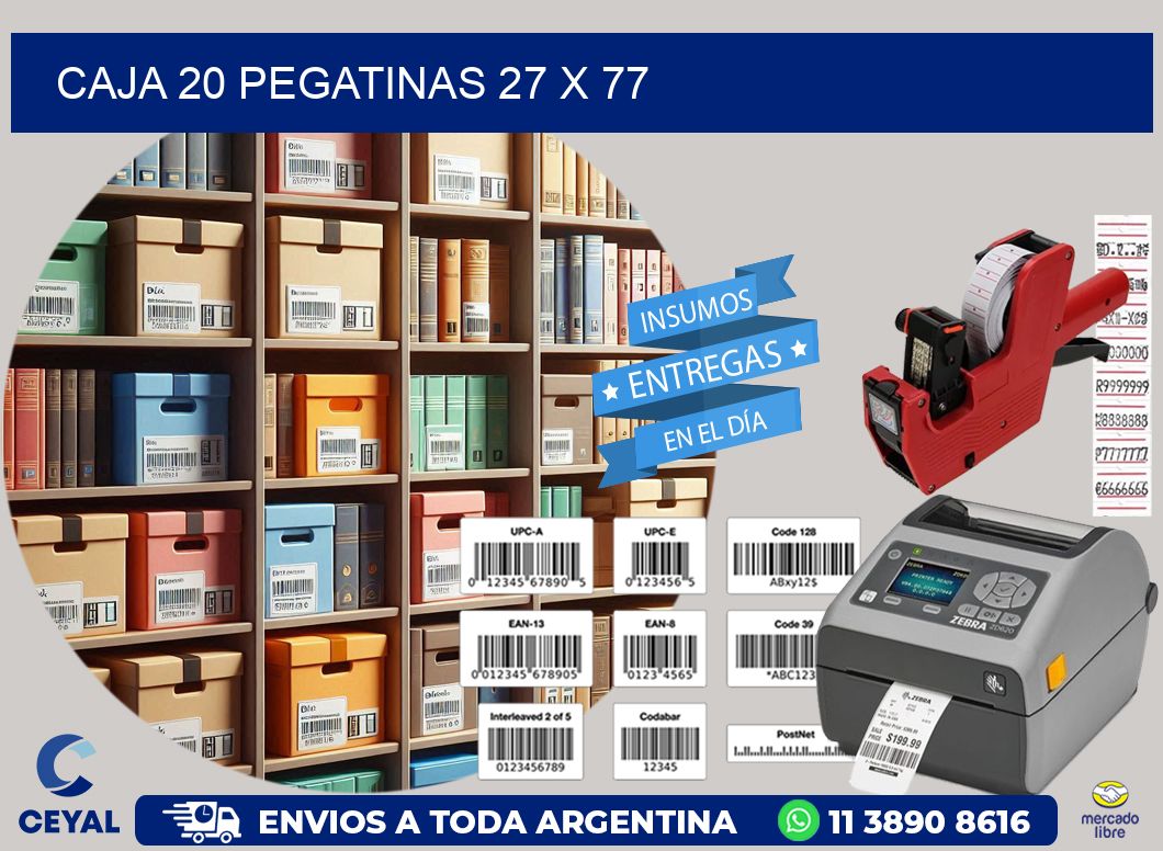 CAJA 20 PEGATINAS 27 x 77