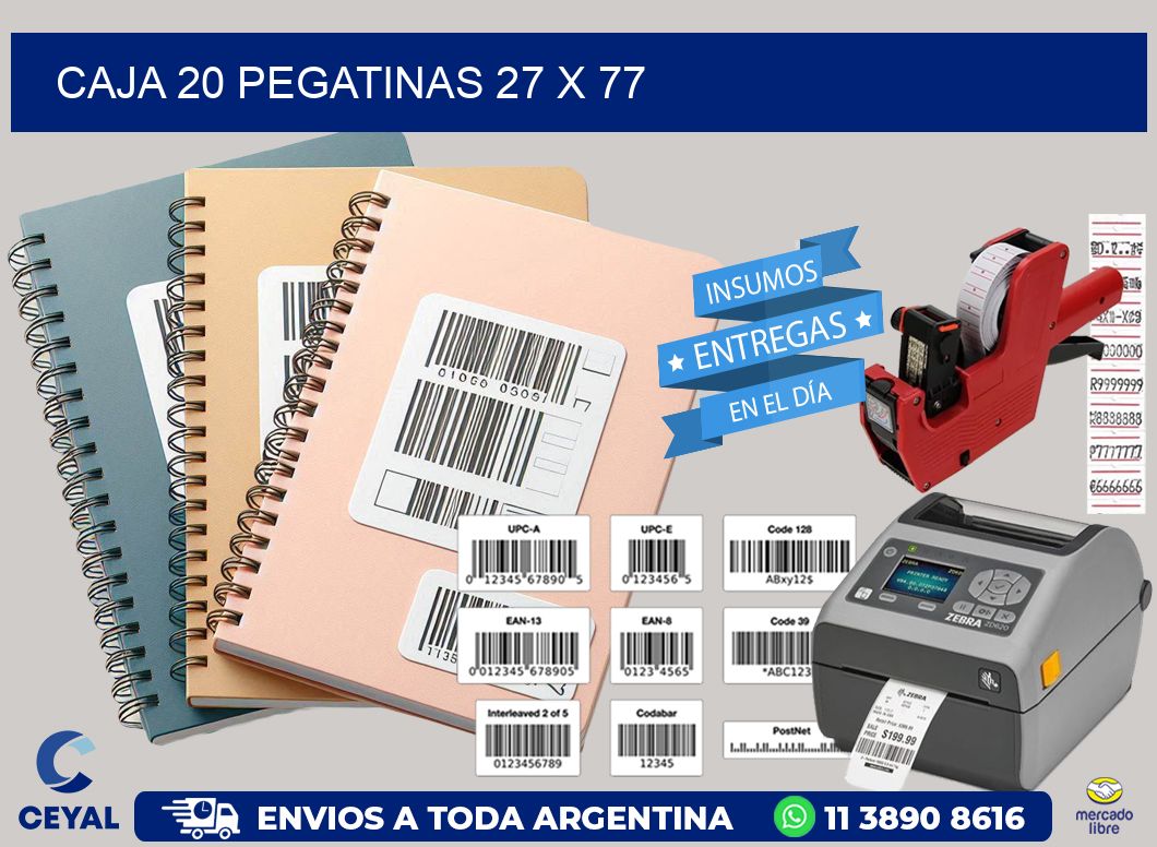 CAJA 20 PEGATINAS 27 x 77