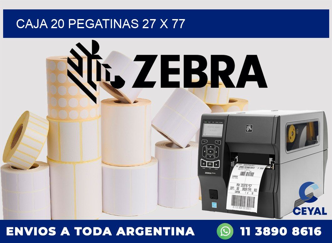 CAJA 20 PEGATINAS 27 x 77