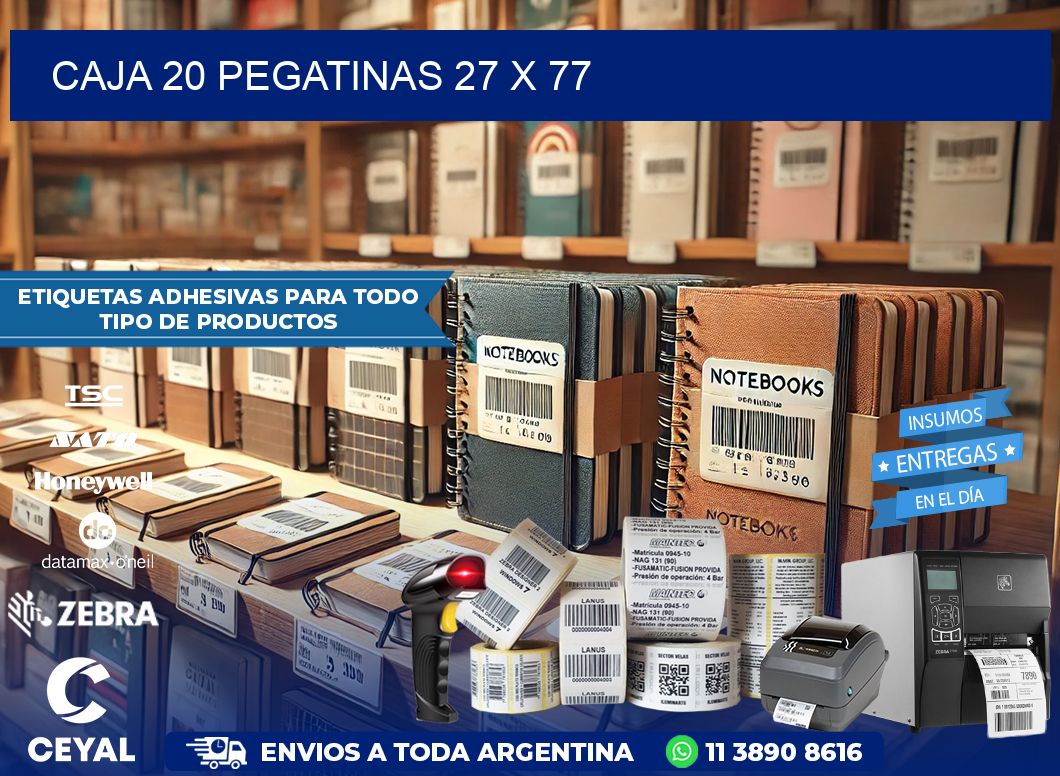 CAJA 20 PEGATINAS 27 x 77